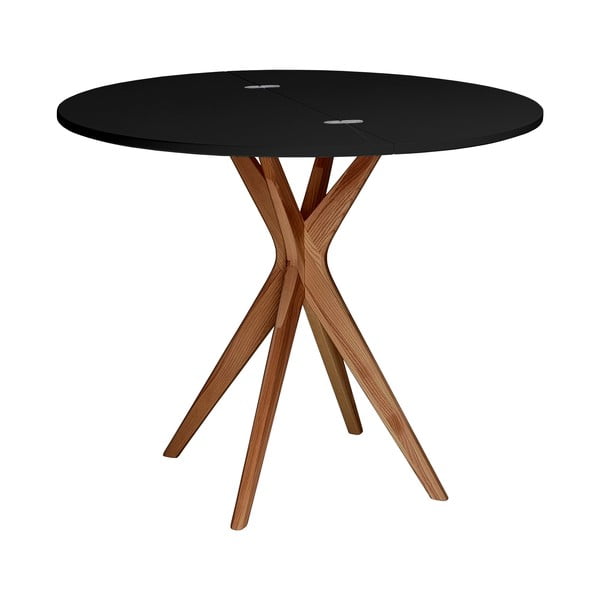 Masă de dining rotundă extensibilă 45x90 cm Jubi – Ragaba-image-2