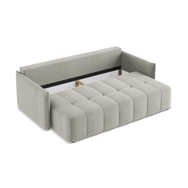 Canapea gri deschis extensibilă/cu spațiu de depozitare 225 cm Moku – Makamii-image-3