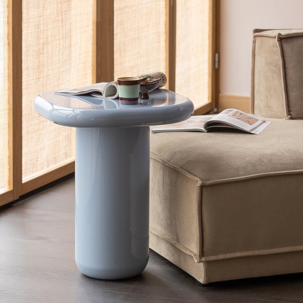 Măsuță auxiliară cu aspect lucios 50x50 cm Zava – WOOOD-image-1