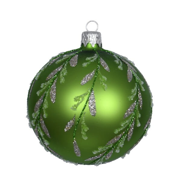 Set de 3 globuri de Crăciun din sticlă Ego Dekor Forest, verde