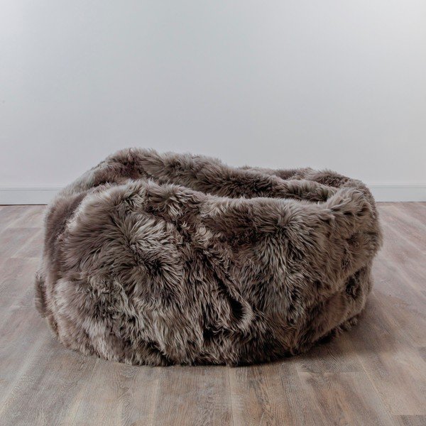 Fotoliu bean bag  gri din lână de oaie, ⌀ 110 cm - Native Natural-image-2