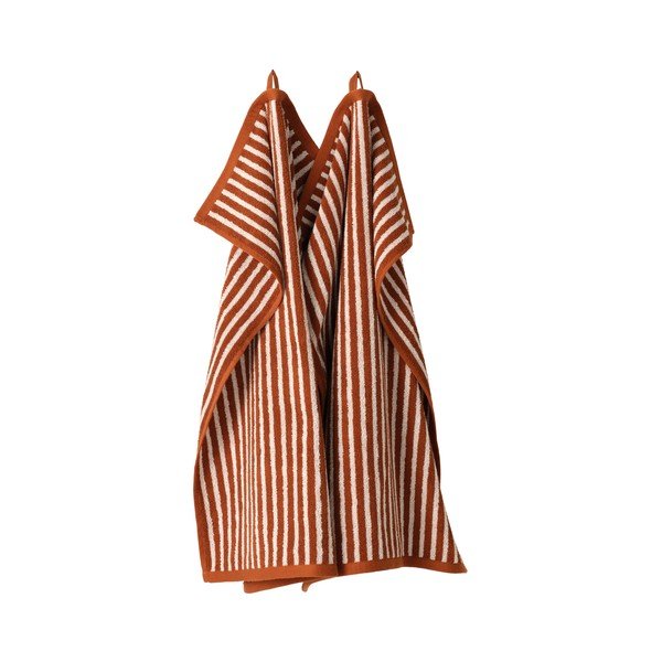Prosop maro coniac/crem din bumbac 50x70 cm Dixie – Jotex-image-2