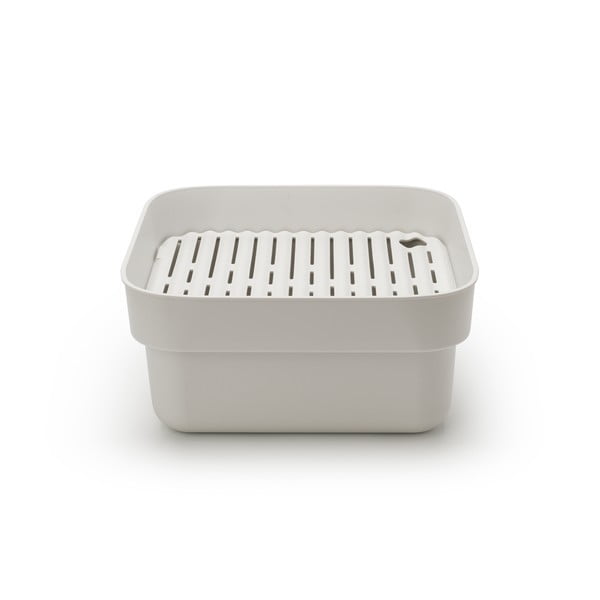Vas pentru chiuvetă cu tavă de scurgere gri deschis din plastic SinkSide – Brabantia
