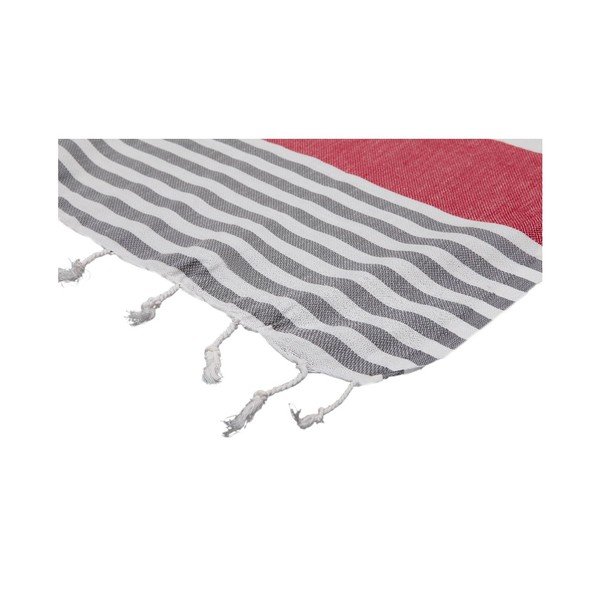 Prosop hammam Ellis Red/Gray, 100 x 180 cm-image-3