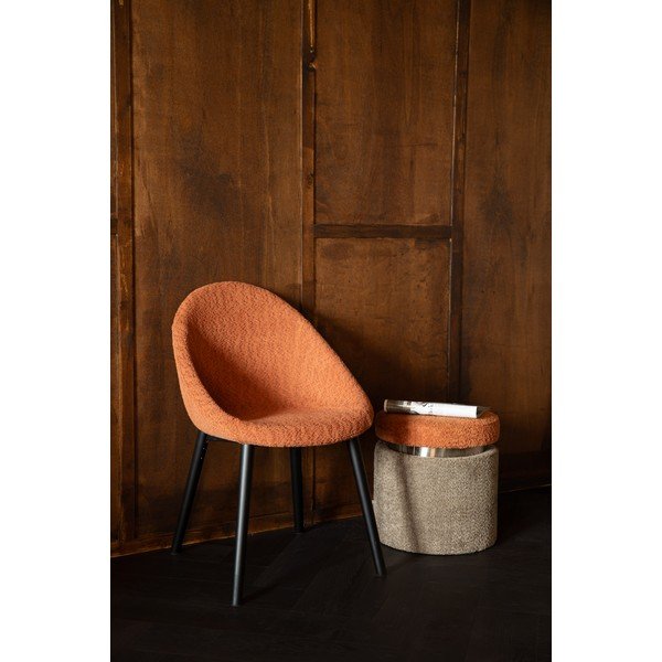 Scaun de sufragerie portocaliu tapițat Fenna – Dutchbone-image-1