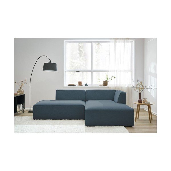 Colțar modular albastru închis (cu colț pe partea dreaptă/în formă de ”L”) Megeve – Bobochic Paris-image-1