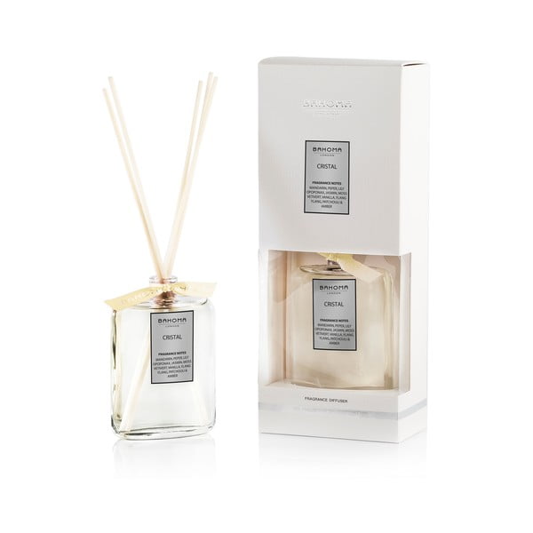 Difuzor de parfum Bahoma White, aromă de vainlie și patchouli, 100 ml