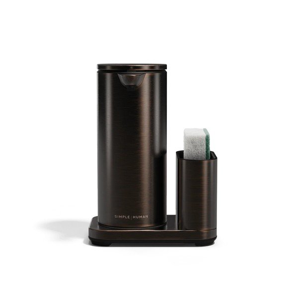 Suport pentru accesorii de spălat bronz automat din metal – simplehuman-image-4