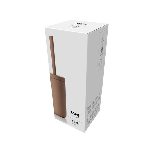Perie din ceramică pentru toaletă Zone Ume Amber, maro ambră-image-1
