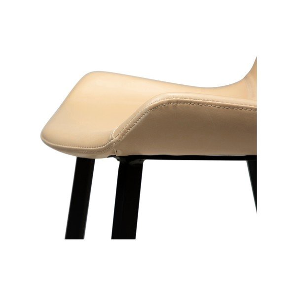 Scaun bar din piele ecologică DAN–FORM Denmark Hype, înălțime 91 cm, maro deschis-image-2