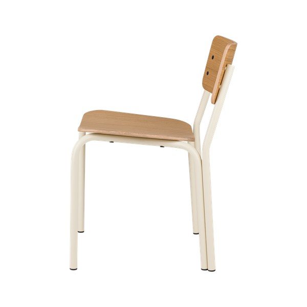 Scaun de dining în culoare naturală stivuibil cu aspect de lemn de stejar Kei – noo.ma-image-2