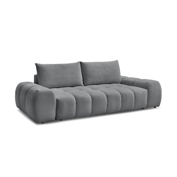Canapea gri închis extensibilă/cu spațiu de depozitare cu tapițerie din chenille 278 cm Everest – Bobochic Paris-image-3