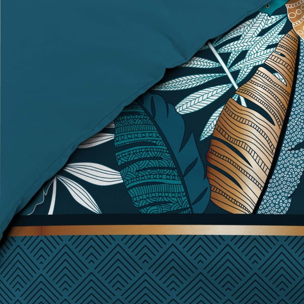 Lenjerie de pat albastră din bumbac pentru pat dublu, extinsă 240x220 cm Alianor – douceur d'intérieur-image-3