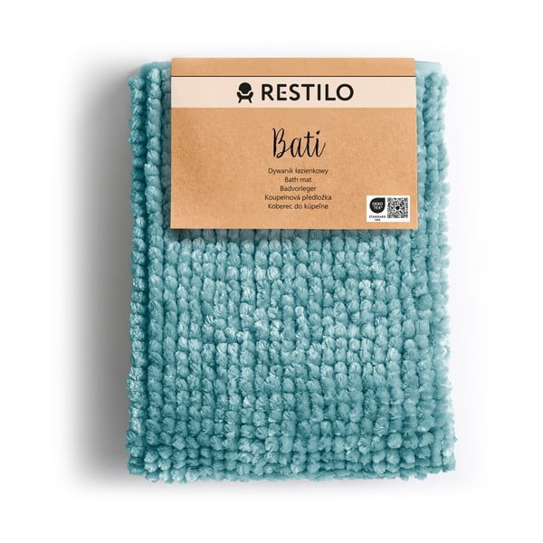 Covoraș de baie turcoaz 50x70 cm Bati – Restilo