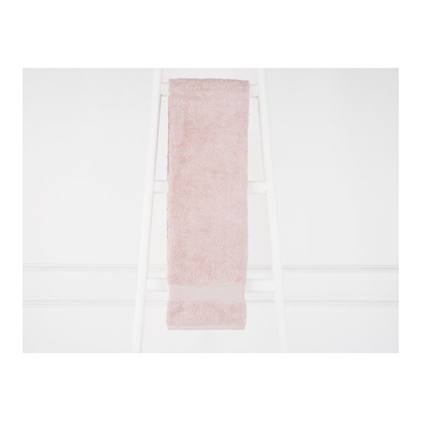 Prosop din fibre de bambus Madame Coco Ethel, 90 x 150 cm, roz pudră