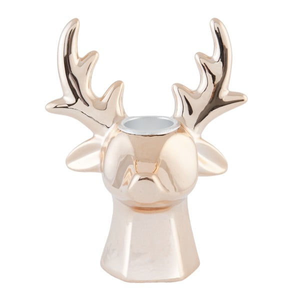 Suport pentru lumânare Clayre & Eef Deer Shiny, 9 x 12 cm