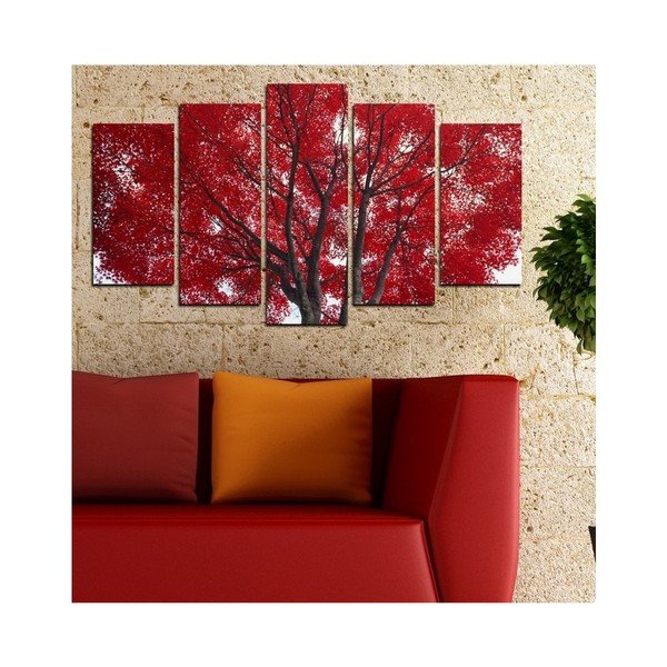 Tablou din mai multe piese 3D Art Red Passion, 102 x 60 cm-image-1