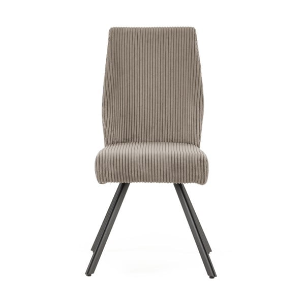 Scaune de dining gri-deschis 2 buc. din catifea reiată Anibal – Marckeric-image-2