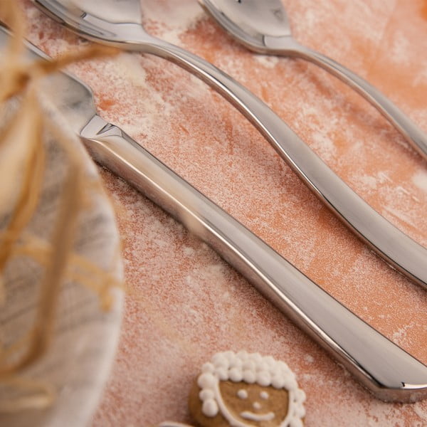 Tacâmuri argintii din oțel inoxidabil 24 buc. Shape – Orion-image-2