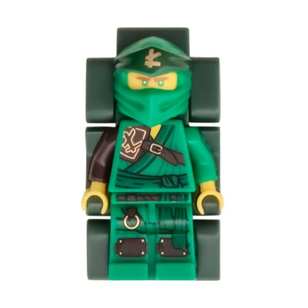 Ceas de mână cu curea pliabilă și minifigurină LEGO® NINJAGO Lloyd, verde-image-2