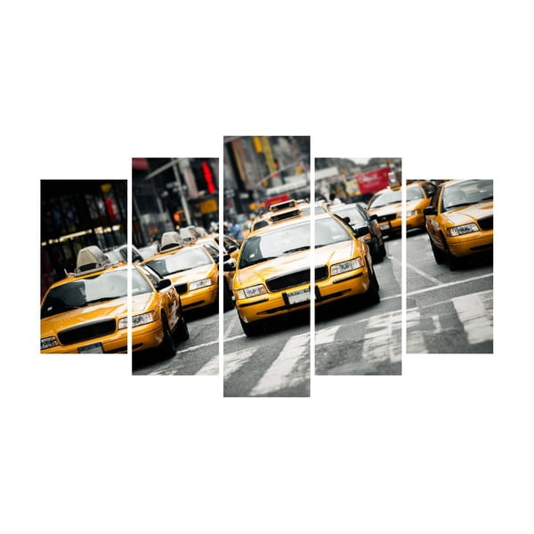 Tablou din mai multe piese pe pânză New York Taxi