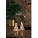 Set 2 decorațiuni cu lumină LED Sirius Lucy Tree White, înălțime 9 cm