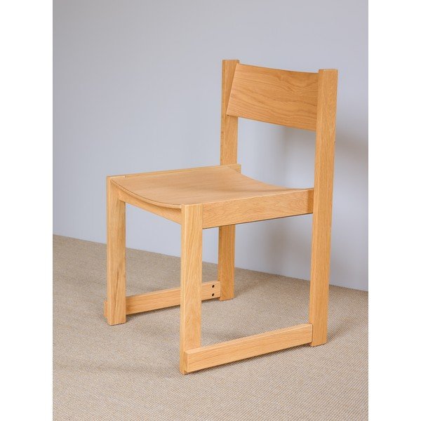 Scaun de dining în culoare naturală stivuibil cu aspect de lemn de stejar Forma – Hübsch-image-4