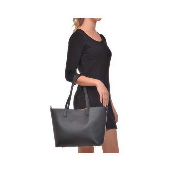 Geantă din piele Roberta M Kulia Nero, negru-image-4