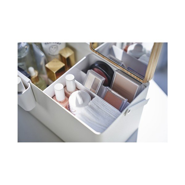Organizator de baie alb pentru cosmetice din metal - YAMAZAKI-image-2