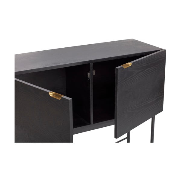 Comodă din lemn de frasin Hübsch Norm, negru-image-4