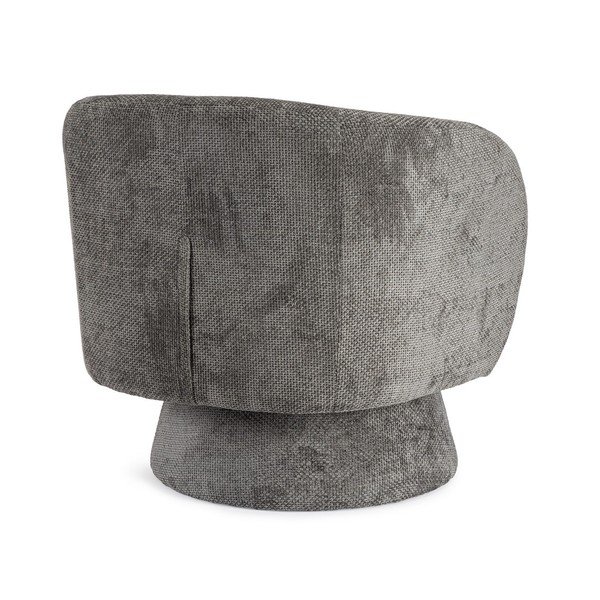 Fotoliu gri închis pivotant cu tapițerie din chenille Julienne – Bizzotto-image-4