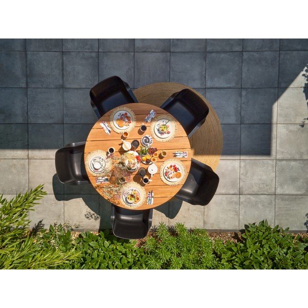 Masă  de grădină rotundă din lemn de tec ø 150 cm Stephanie – Hartman-image-1