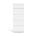 Comodă albă înaltă 40x107 cm Nova – Tvilum