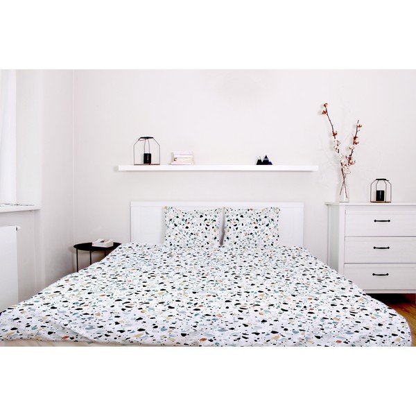Lenjerie de pat din bumbac satinat Butter Kings Venetian Terrazzo, 200 x 200 cm-image-3