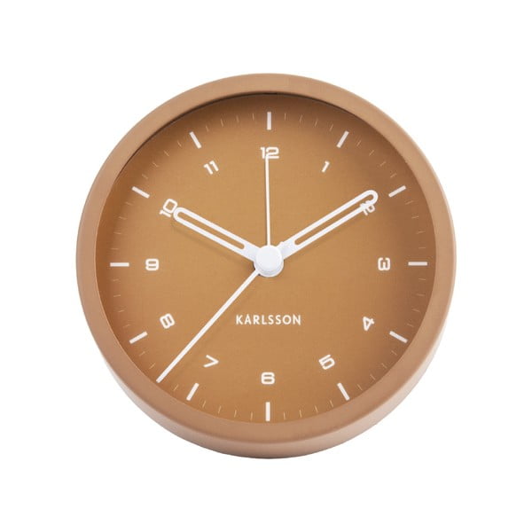 Ceas cu alarmă Karlsson Tinge, ø 9 cm, maro caramel-image-2