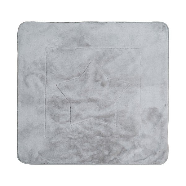 Pătură pentru copii roz/gri din micropluș/cocolino 80x80 cm Happy Patch – Roba-image-1
