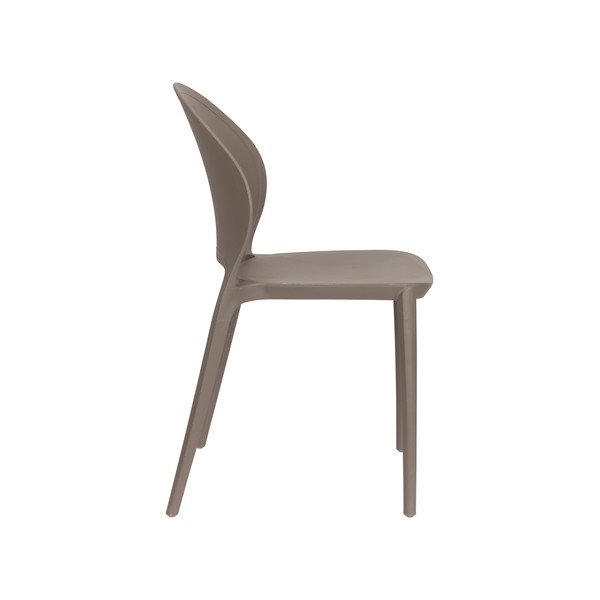 Scaune de grădină maro 4 buc. din plastic Sjoerd – White Label-image-3