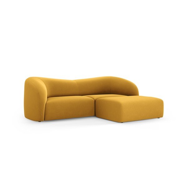 Canapea galben-muștar cu tapițerie din catifea 237 cm Santi – Interieurs 86-image-2