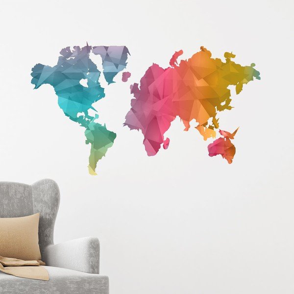 Autocolant harta lumii  Ambiance Colour-image-1