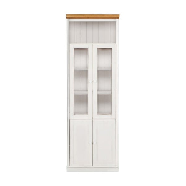 Vitrină albă din lemn de pin 74x223 cm Anita – Støraa