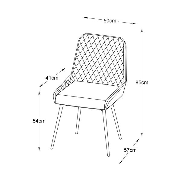 Scaun de dining albastru din catifea Milton – Unique Furniture-image-4