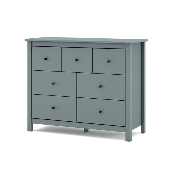 Comodă verde prăfuit din lemn de pin 110x80x40 cm Misti – Marckeric-image-3