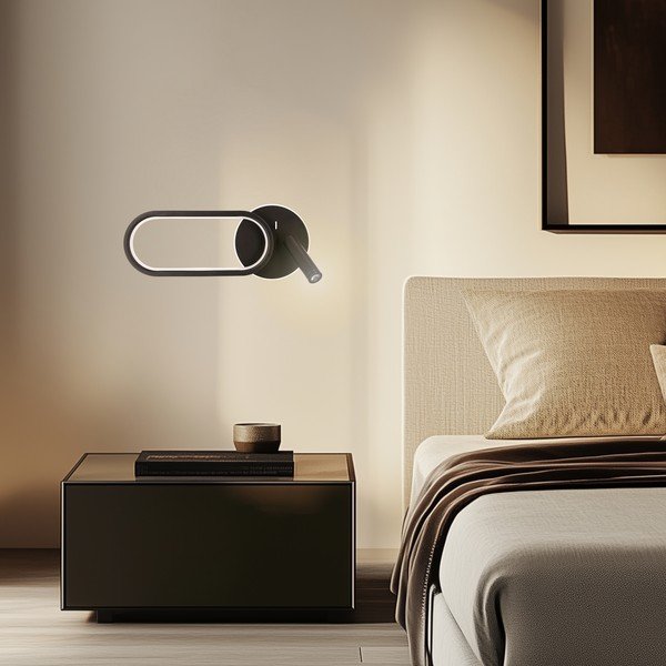 Aplică de perete neagră LED Monet – Candellux Lighting-image-2