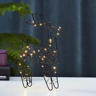 Decorațiune luminoasă neagră de Crăciun Indy - Star Trading