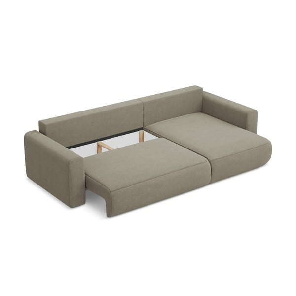 Colțar maro deschis extensibil/cu spațiu de depozitare (cu colț pe partea dreaptă/cu șezlong) Kapua – Makamii-image-3