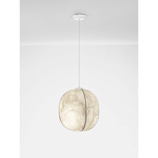 Lustră albă din metal cu abajur textil ø 42 cm Pierida – Nova Luce-image-4