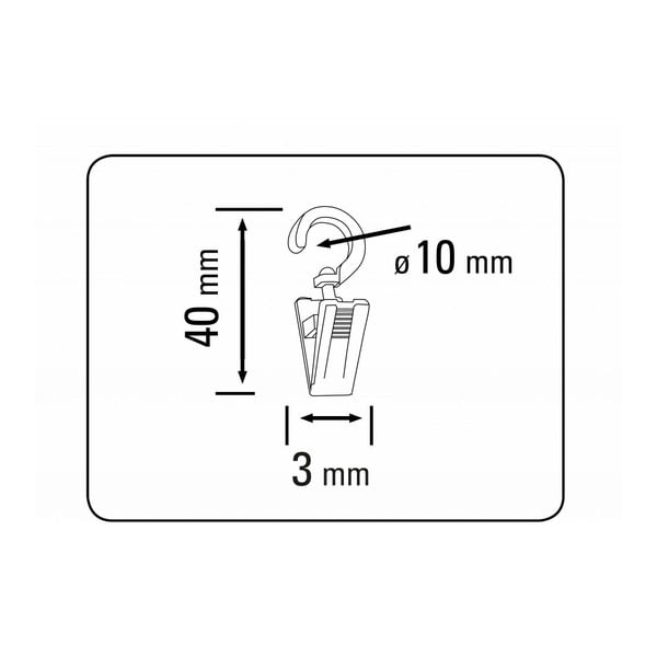 Cârlige maro pentru perdele 10 buc. - SP TREND-image-2