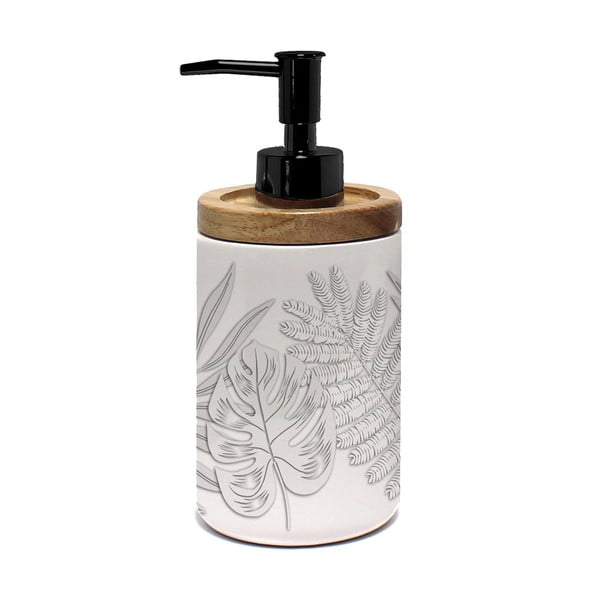 Dozator de săpun lichid alb din ceramică 46 ml Amber – douceur d'intérieur