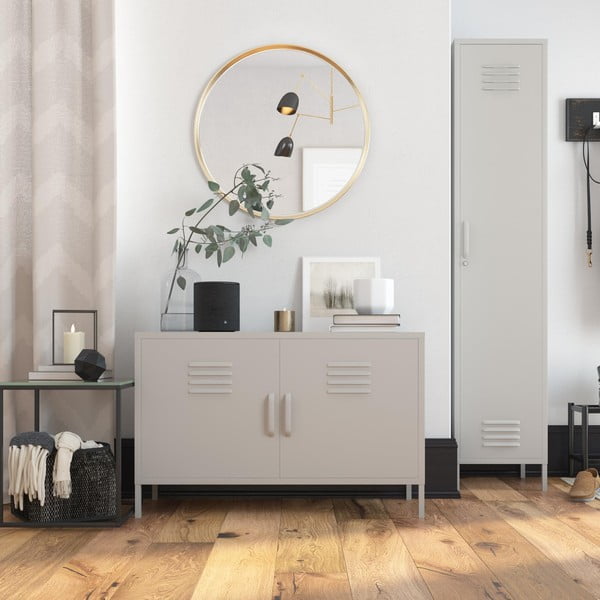 Dulap crem din metal 100x64 cm Bradford – Støraa-image-1