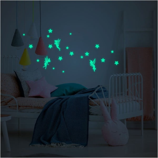 Set autocolante fosforescente de perete Ambiance Fairies and Stars-image-3